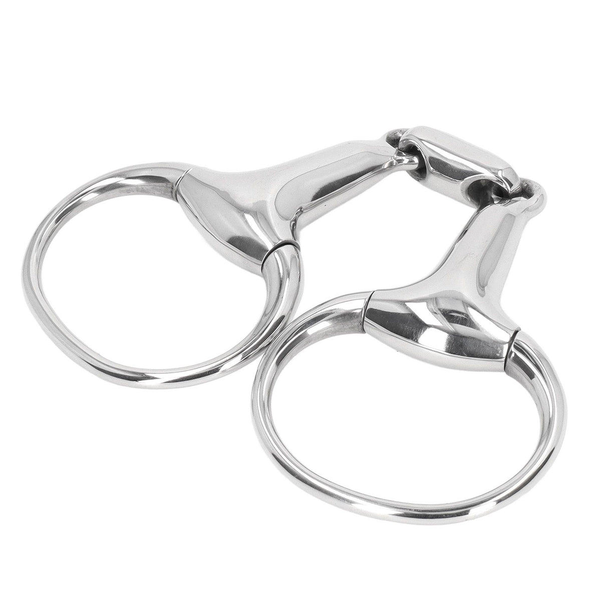 Horse Gag Ring Snaffle Bite Stainless Steel 125mm Loose Oval Link Mouthpiece Horse Training Equipment