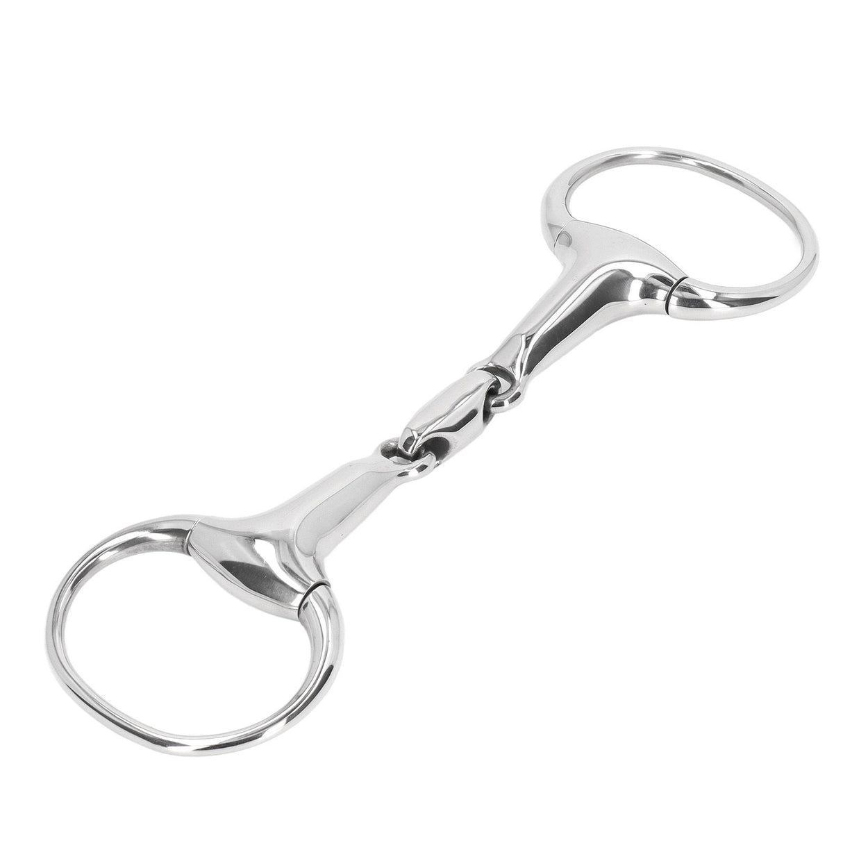 Horse Gag Ring Snaffle Bite Stainless Steel 125mm Loose Oval Link Mouthpiece Horse Training Equipment