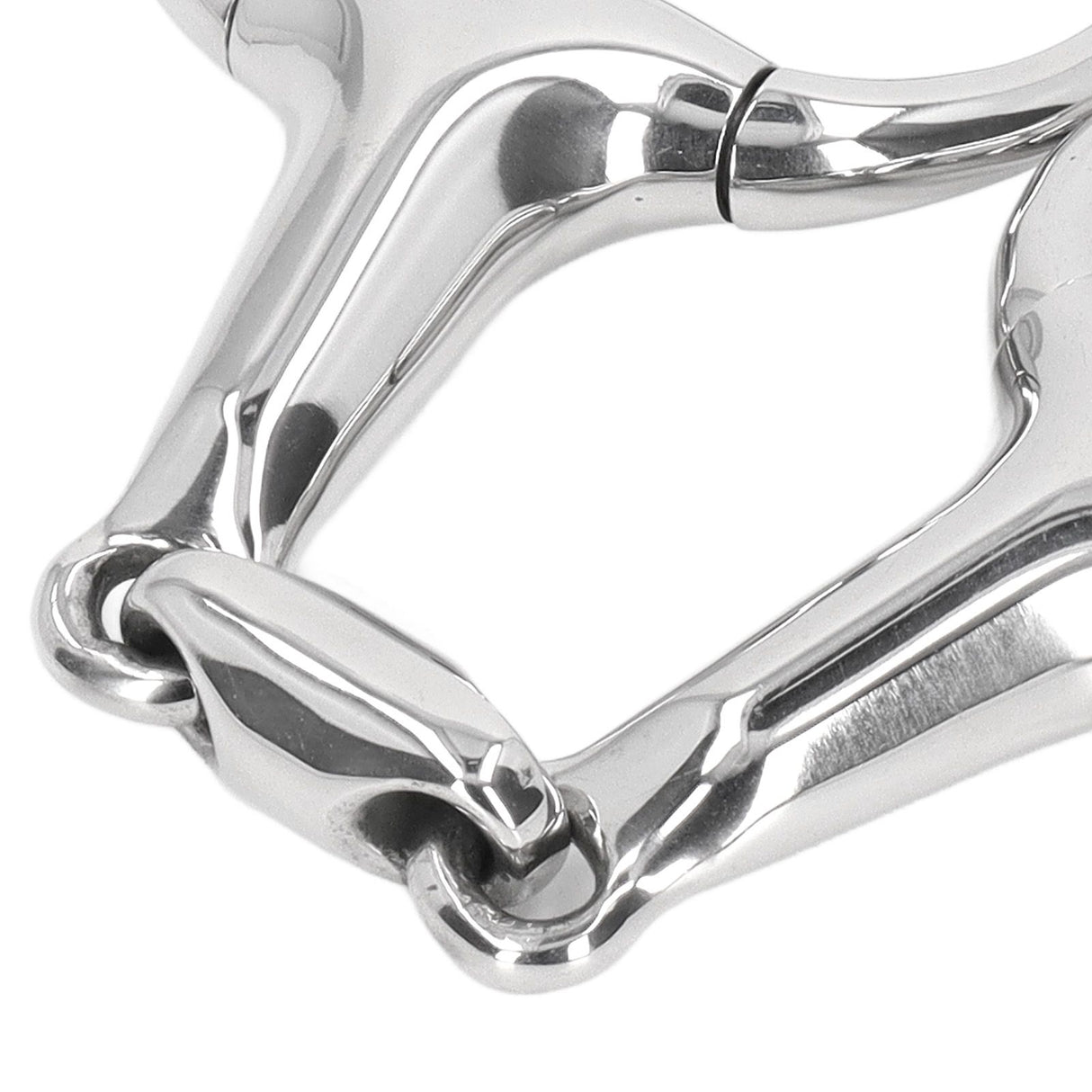 Horse Gag Ring Snaffle Bite Stainless Steel 125mm Loose Oval Link Mouthpiece Horse Training Equipment