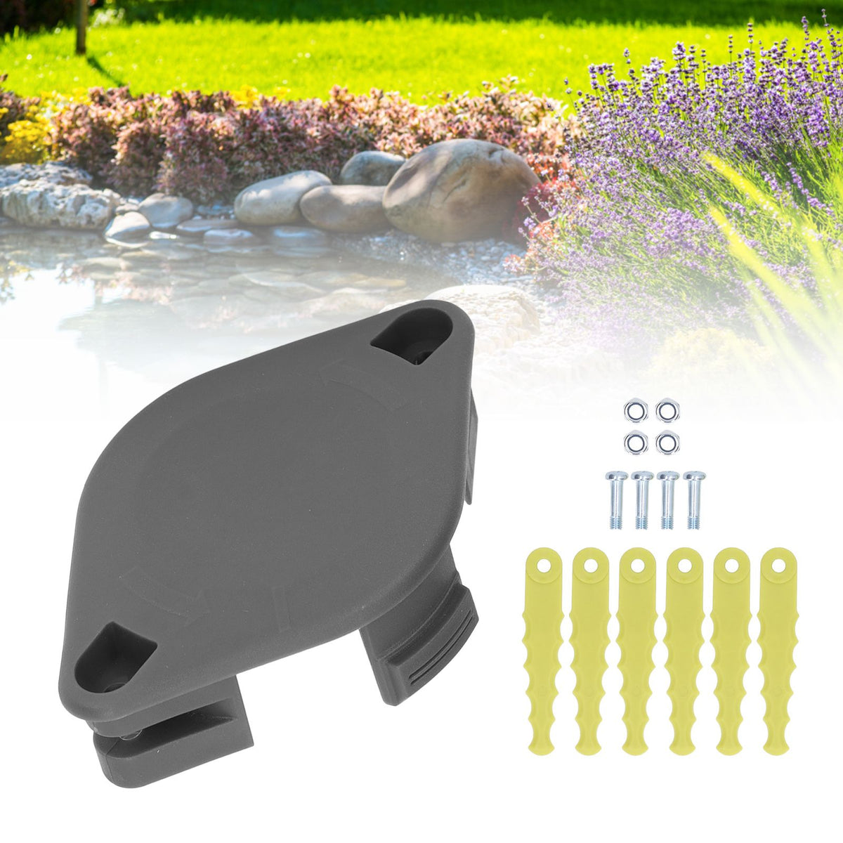 String Trimmers Bladed Head Auto Feed String Trimmers Fixed Line Spool with 6 Replacement Blades for Ryobi 18V 24V 40V