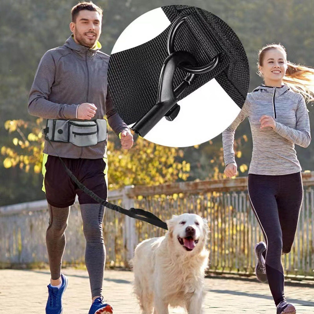 Pet Training Waist Pouch Bag Polyester Multiple Pockets Removable Snack Bag for Outdoor Grey