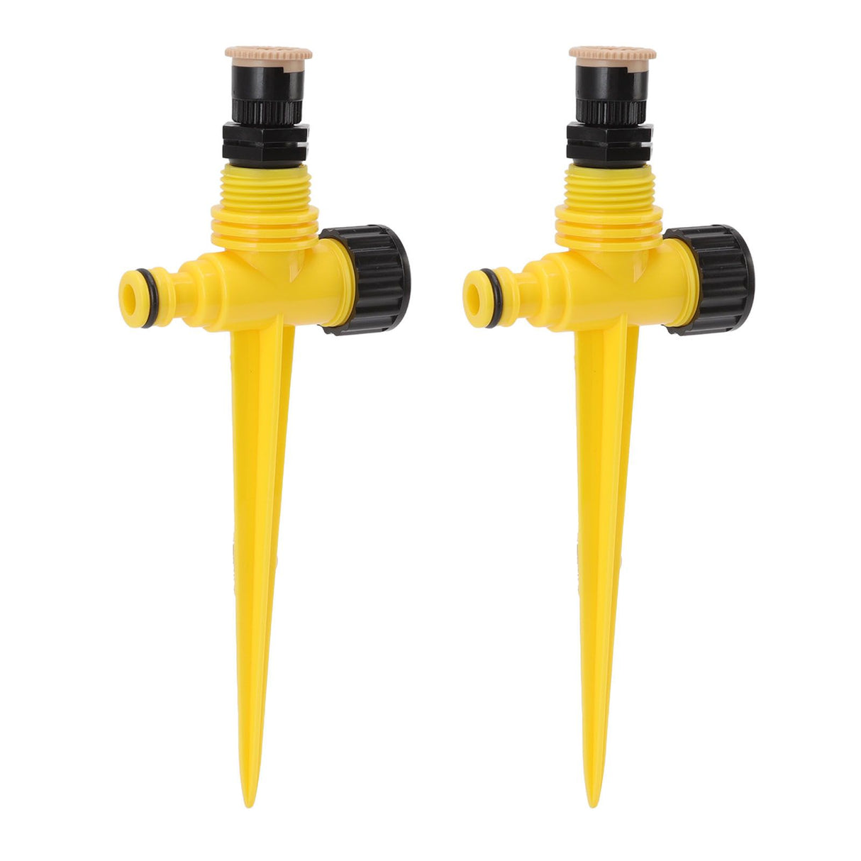 2Set 360 Degree Rotating Garden Yard Sprinkler Ground Plug Type McGonagall Sprinkler Head for Drip Irrigation Green Cooling