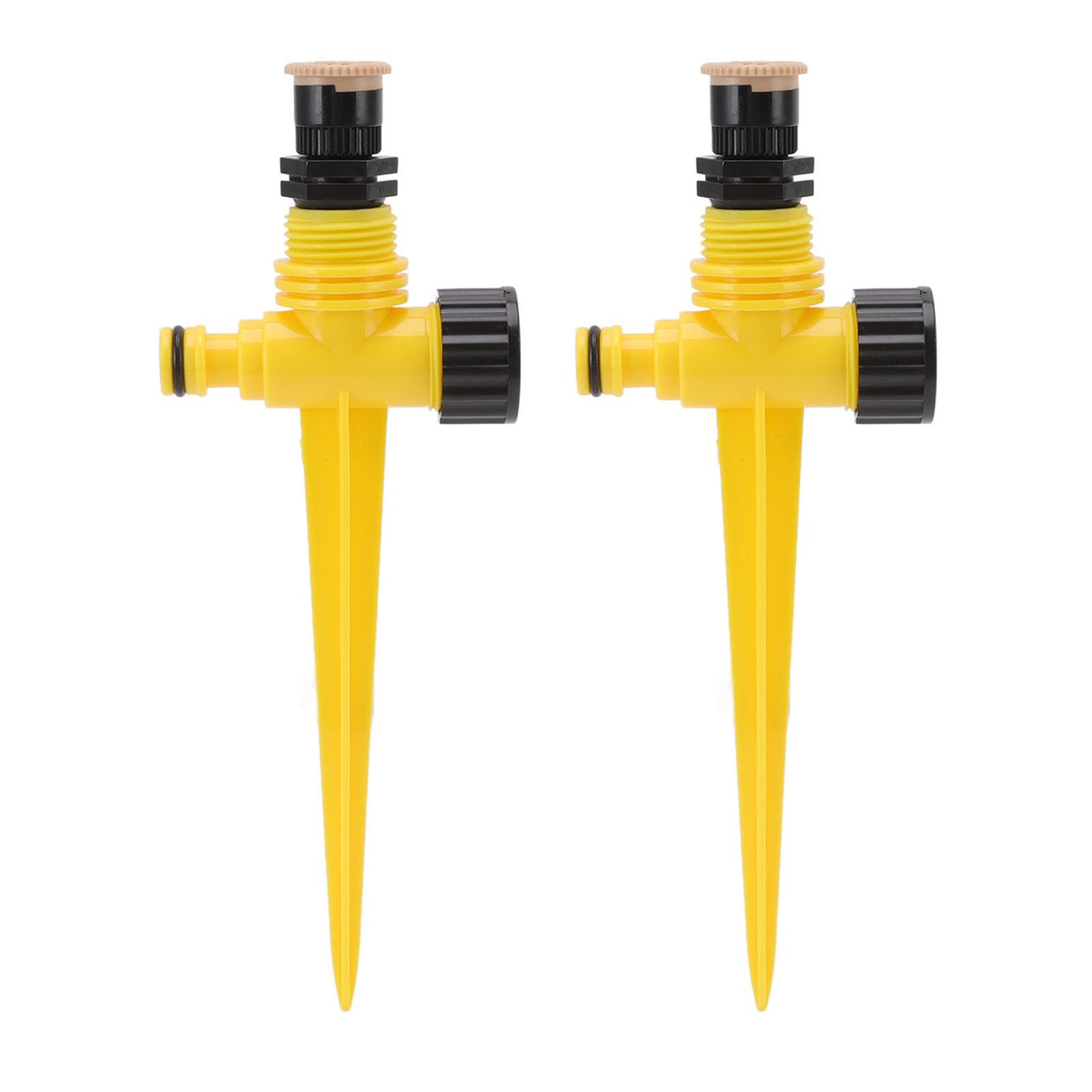 2Set 360 Degree Rotating Garden Yard Sprinkler Ground Plug Type McGonagall Sprinkler Head for Drip Irrigation Green Cooling
