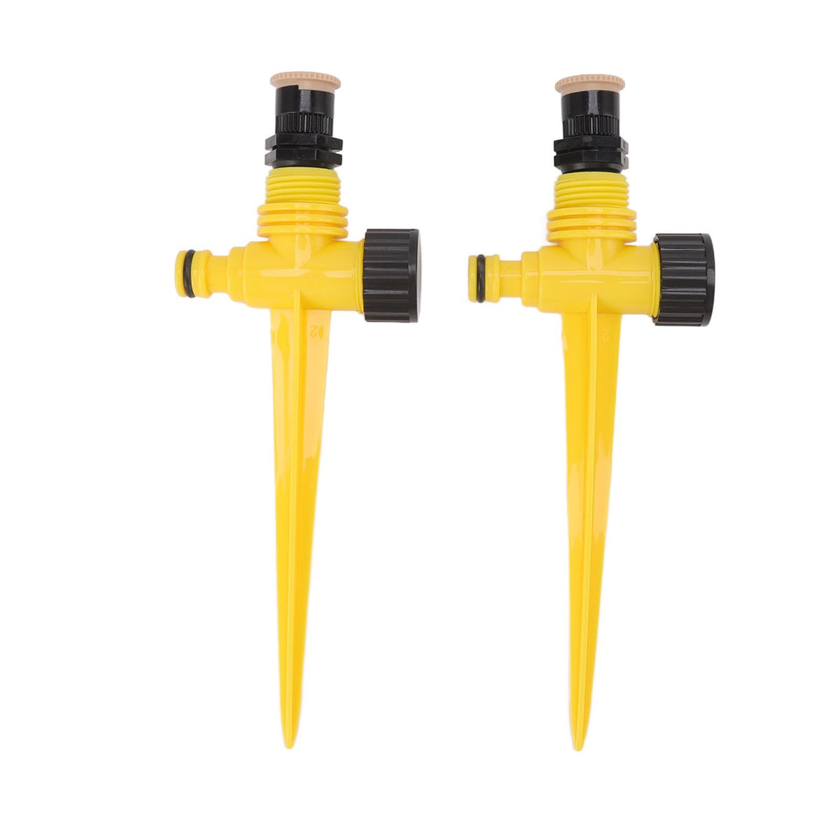 2Set 360 Degree Rotating Garden Yard Sprinkler Ground Plug Type McGonagall Sprinkler Head for Drip Irrigation Green Cooling