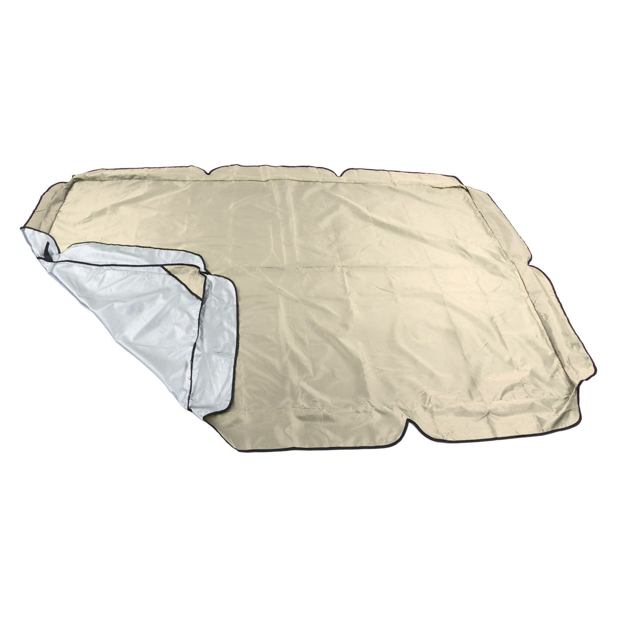 Swing Canopy 600D Silver Coated Oxford Cloth Waterproof Swing Top Cover for Outdoor Beige