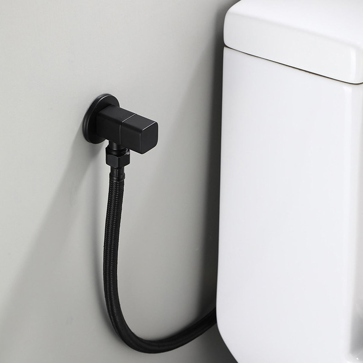G1/2 Angle Valve Mixer Water Stop Valve Bathroom Toilet Washbasin Accessory Black