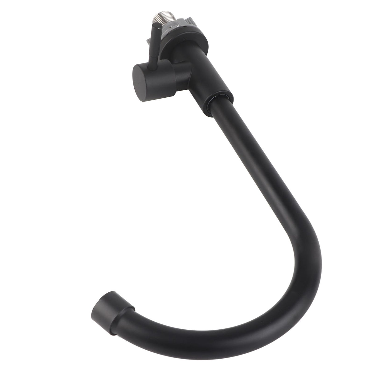 G1/2 Faucet 90 Degree Rotating Single Cold Matte Black Water Tap for Kitchen Sink Basin