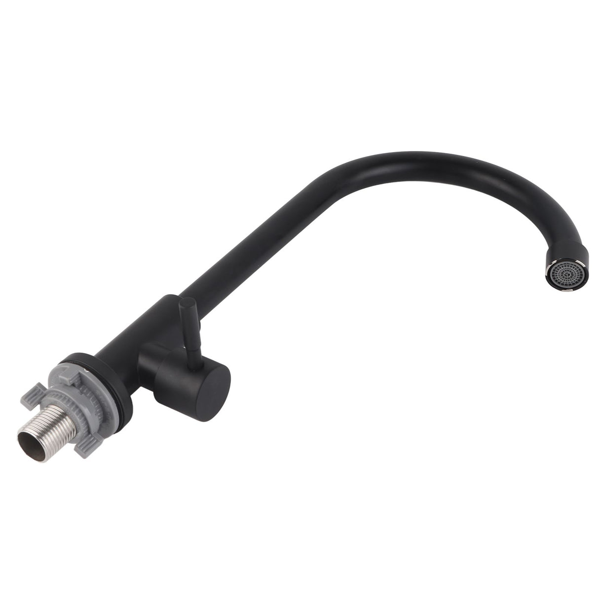 G1/2 Faucet 90 Degree Rotating Single Cold Matte Black Water Tap for Kitchen Sink Basin
