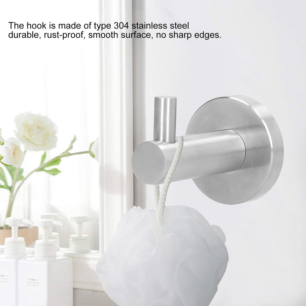Stainless Steel Wall Hanging Hook Coat Towel Hanger Hooks for Kitchen Bathroom Bedroom