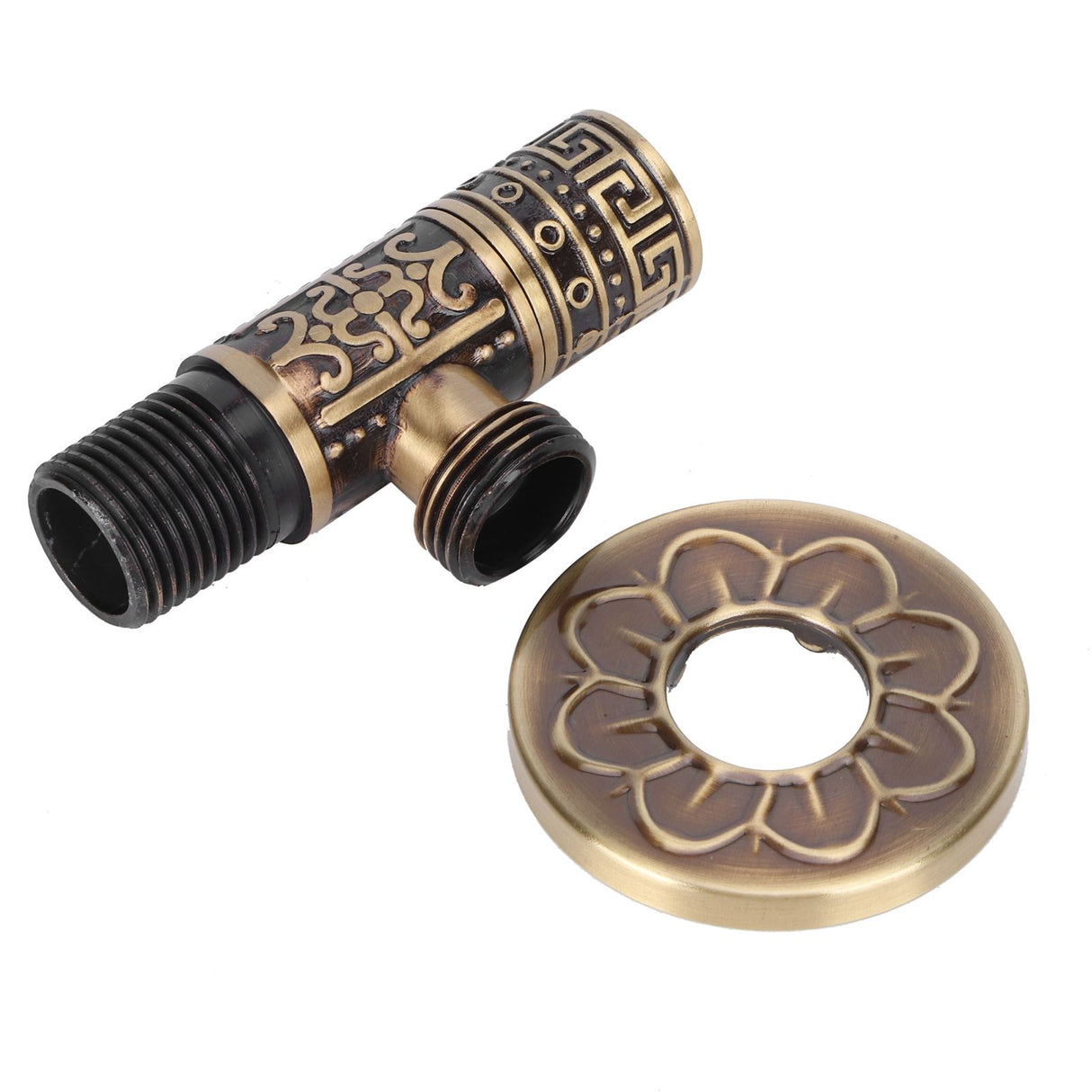 G1/2 External Thread Faucet Angle Valve Thickening Retro Brass Water Stop Valve Faucet Fittings
