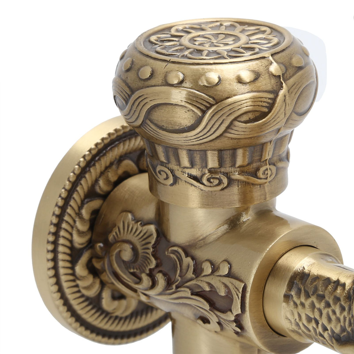 G1/2 Wall Mounted Washing Machine Faucet Brass Retro Hot Cold Water Tap Bathroom Supplies