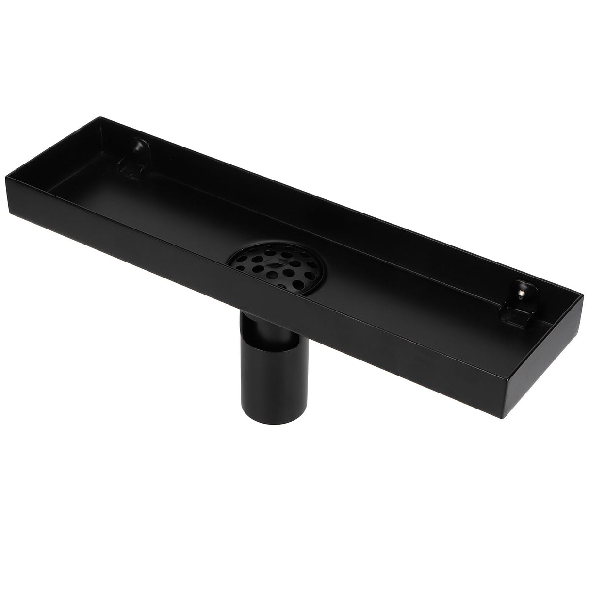Floor Drain Set 304 Stainless Steel Linear Rectangular Shower Drain Matte Black 30cm
