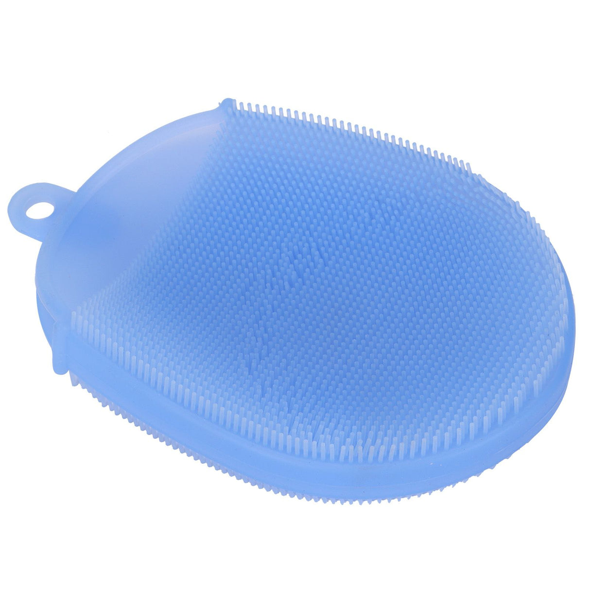 Silicone Dishwashing Brush Bath Body Face Cleansing Brush Kitchen Bathroom Cleaning ToolsBlue