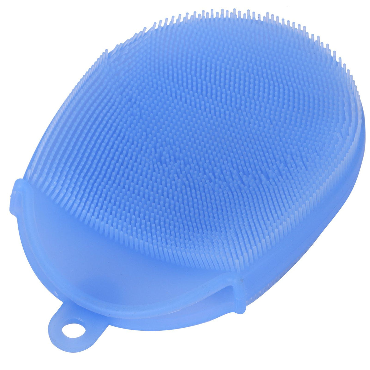 Silicone Dishwashing Brush Bath Body Face Cleansing Brush Kitchen Bathroom Cleaning ToolsBlue