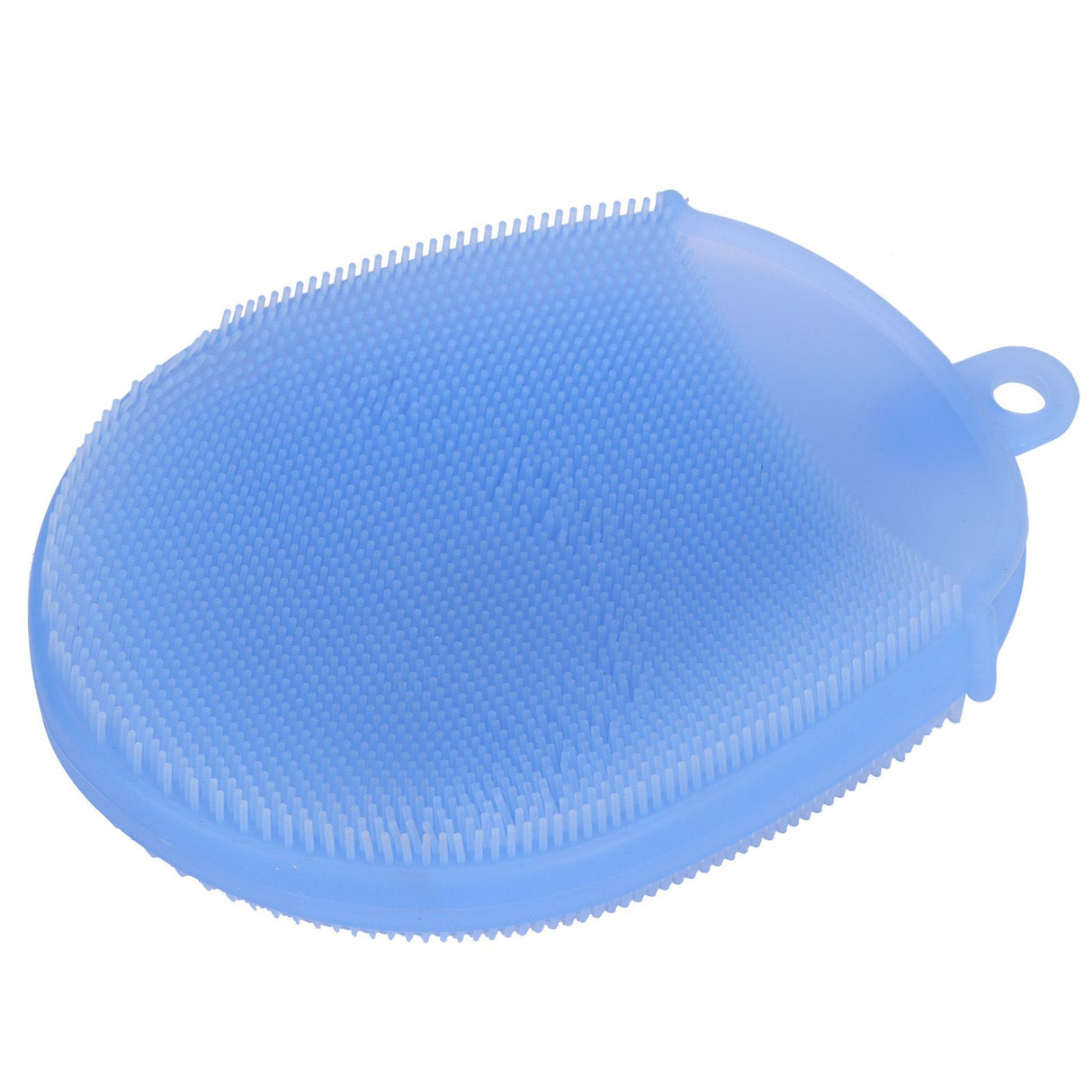 Silicone Dishwashing Brush Bath Body Face Cleansing Brush Kitchen Bathroom Cleaning ToolsBlue