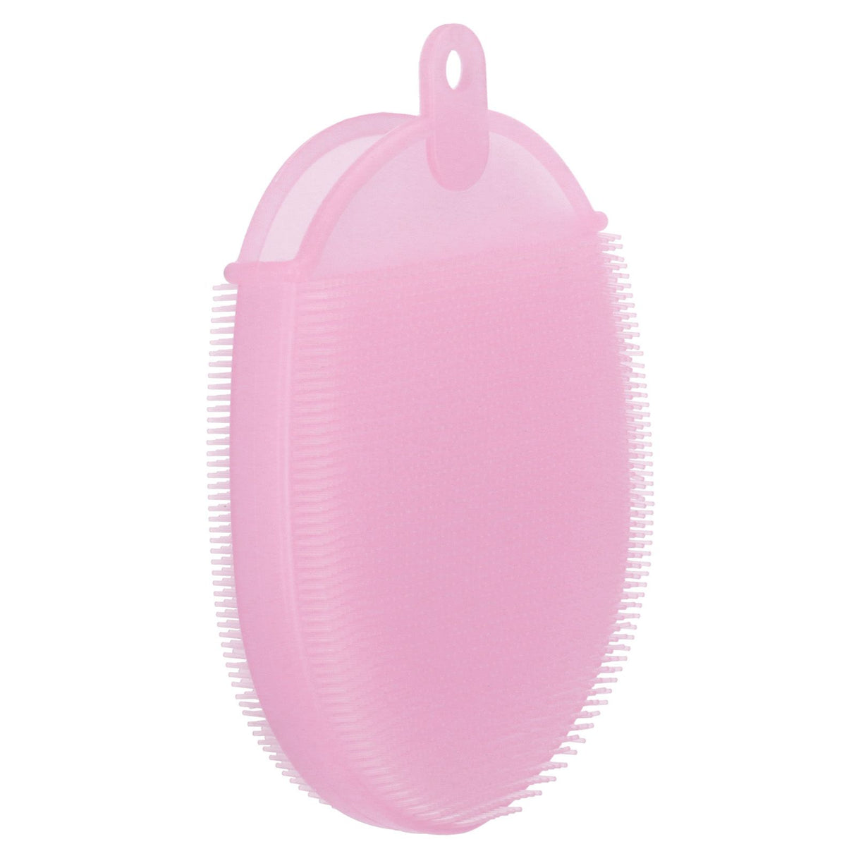 Silicone Dishwashing Brush Bath Body Face Cleansing Brush Kitchen Bathroom Cleaning ToolsPink