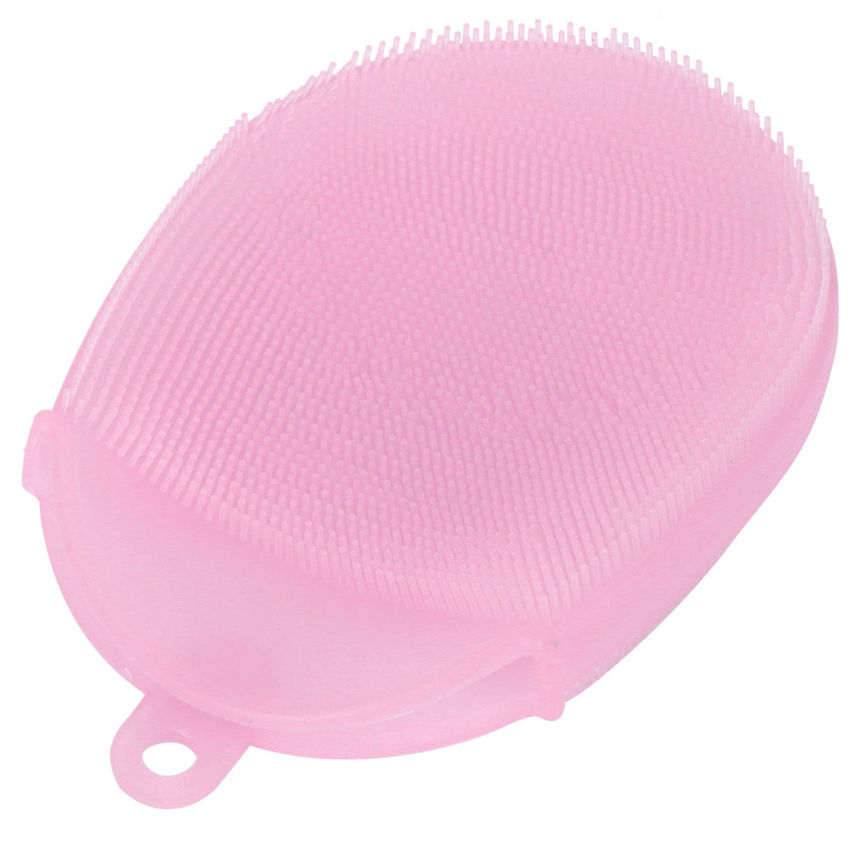 Silicone Dishwashing Brush Bath Body Face Cleansing Brush Kitchen Bathroom Cleaning ToolsPink