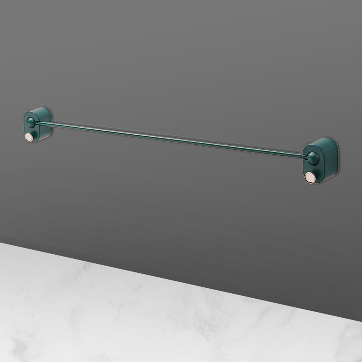 Bathroom Single Towel Rack Perforation Free Wall Mounted Towel Bar Bathroom AccessoryBlack Green Long