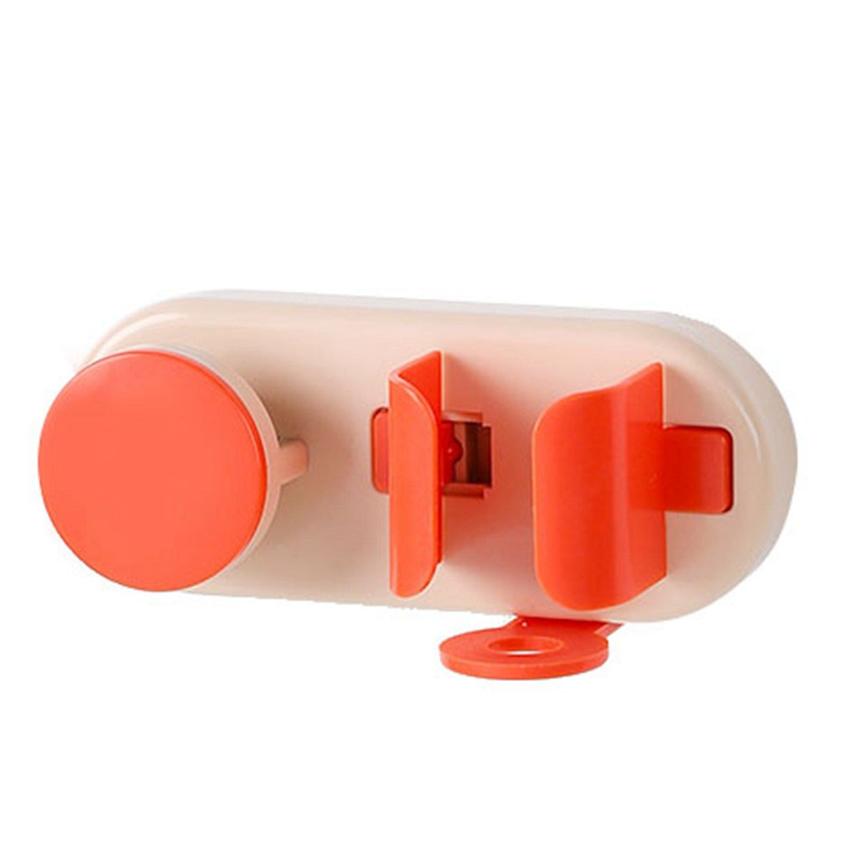 Bathroom Toothbrush Holder Multifunctional Wall Mounted Toothbrush Storage Rack for HouseholdPink Orange with Cup