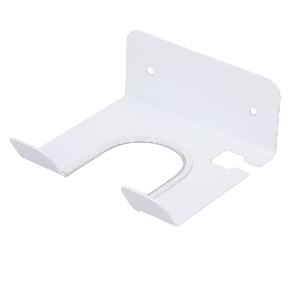 Wall Mounted Hair Dryer Holder Stainless Steel Hair Blow Dryer Rack for Home Washroom Bathroom White