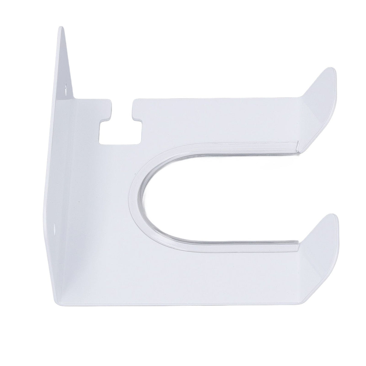 Wall Mounted Hair Dryer Holder Stainless Steel Hair Blow Dryer Rack for Home Washroom Bathroom White