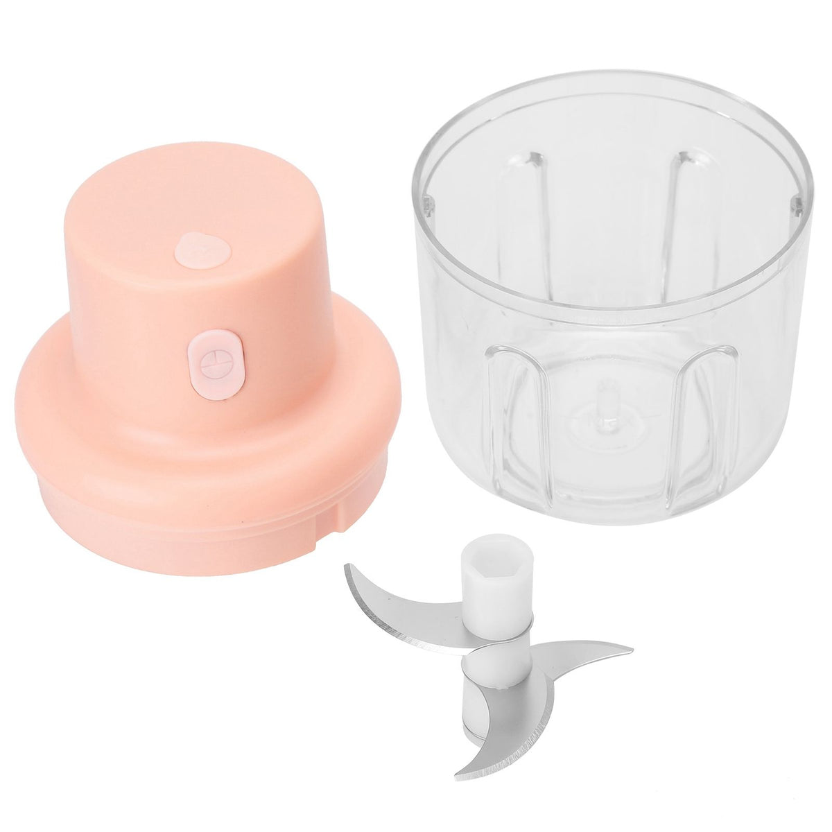 250ml Pink Electric Meat Grinder Food Chopper Mini Kitchen Shredder USB Charging