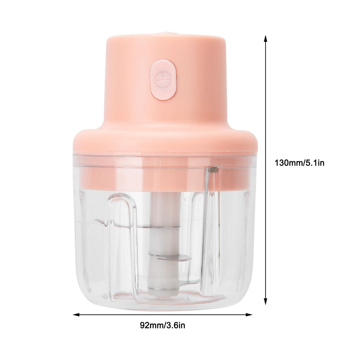 250ml Pink Electric Meat Grinder Food Chopper Mini Kitchen Shredder USB Charging