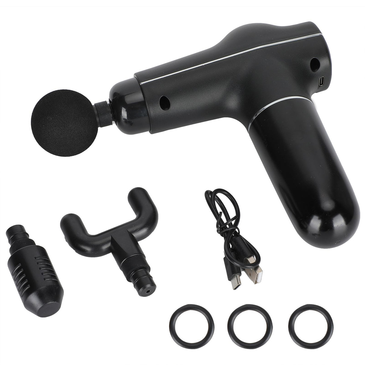 Mini Muscle Stimulator Body Relaxation Portable Muscle Massager Equipment with 3 Gears(Black Metallic PaintUV Varnishing )
