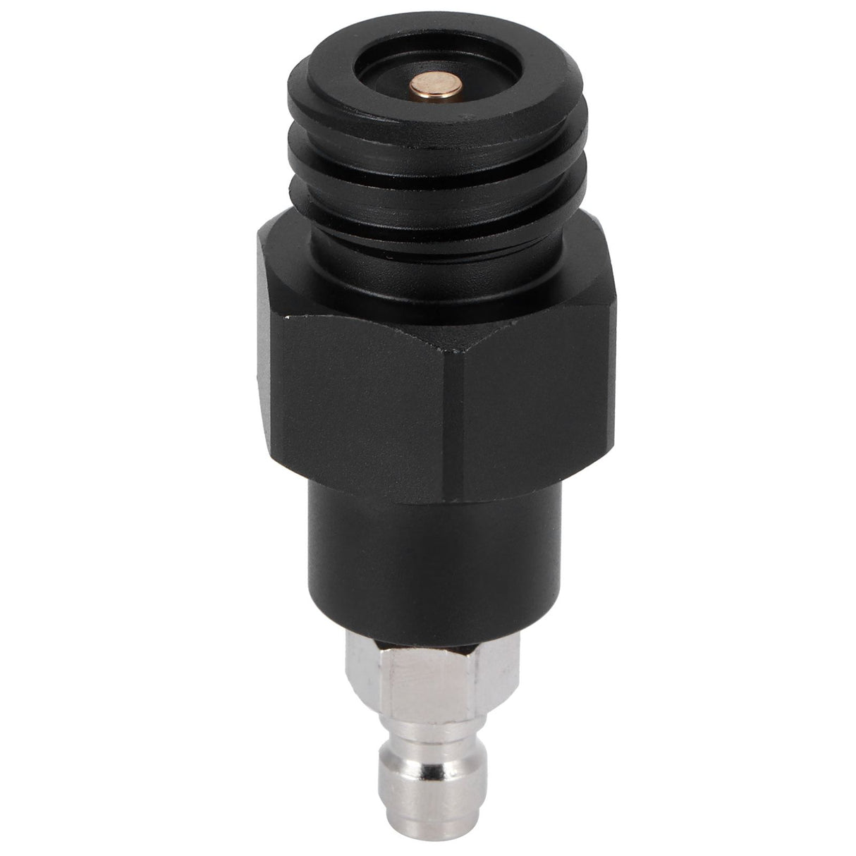 8mm Male Quick Plug to Male Thread TR21-4 CO2 Cylinder Tank Adapter Connector for Soda Club(Black )