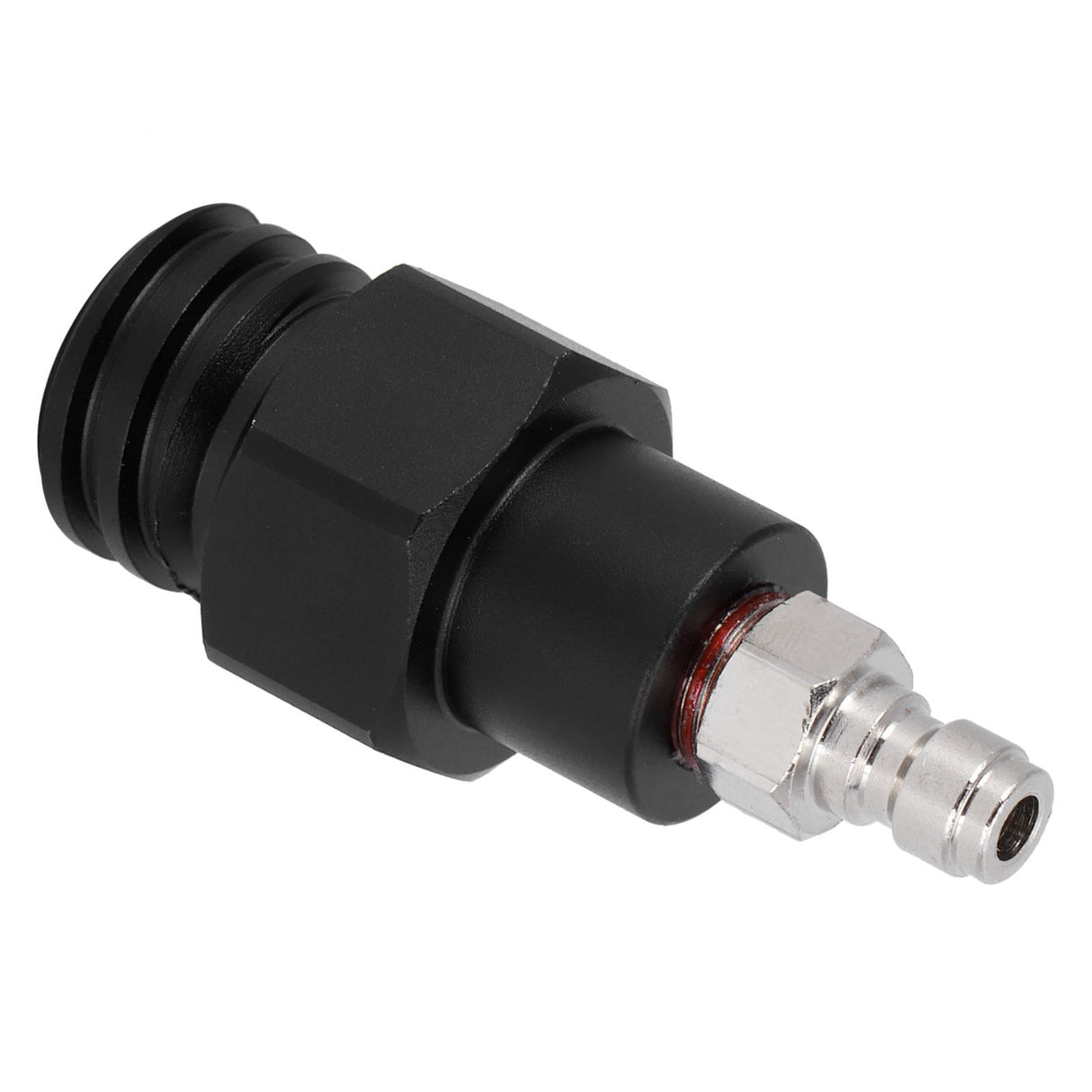 8mm Male Quick Plug to Male Thread TR21-4 CO2 Cylinder Tank Adapter Connector for Soda Club(Black )