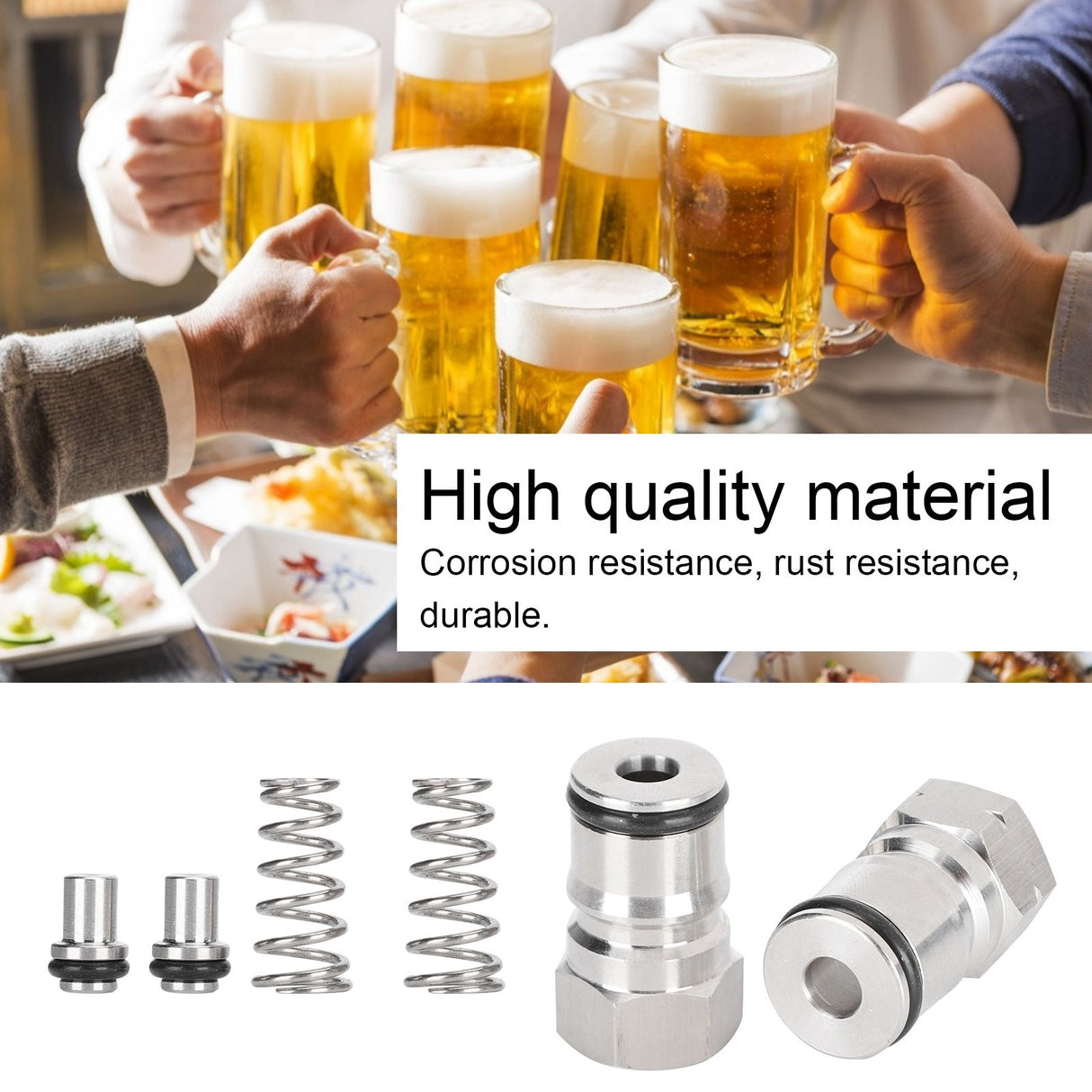 Home Brewing 19/32-18 Thread Gas Liquid Ball Lock Keg Posts Spring for Cornelius Corny Keg
