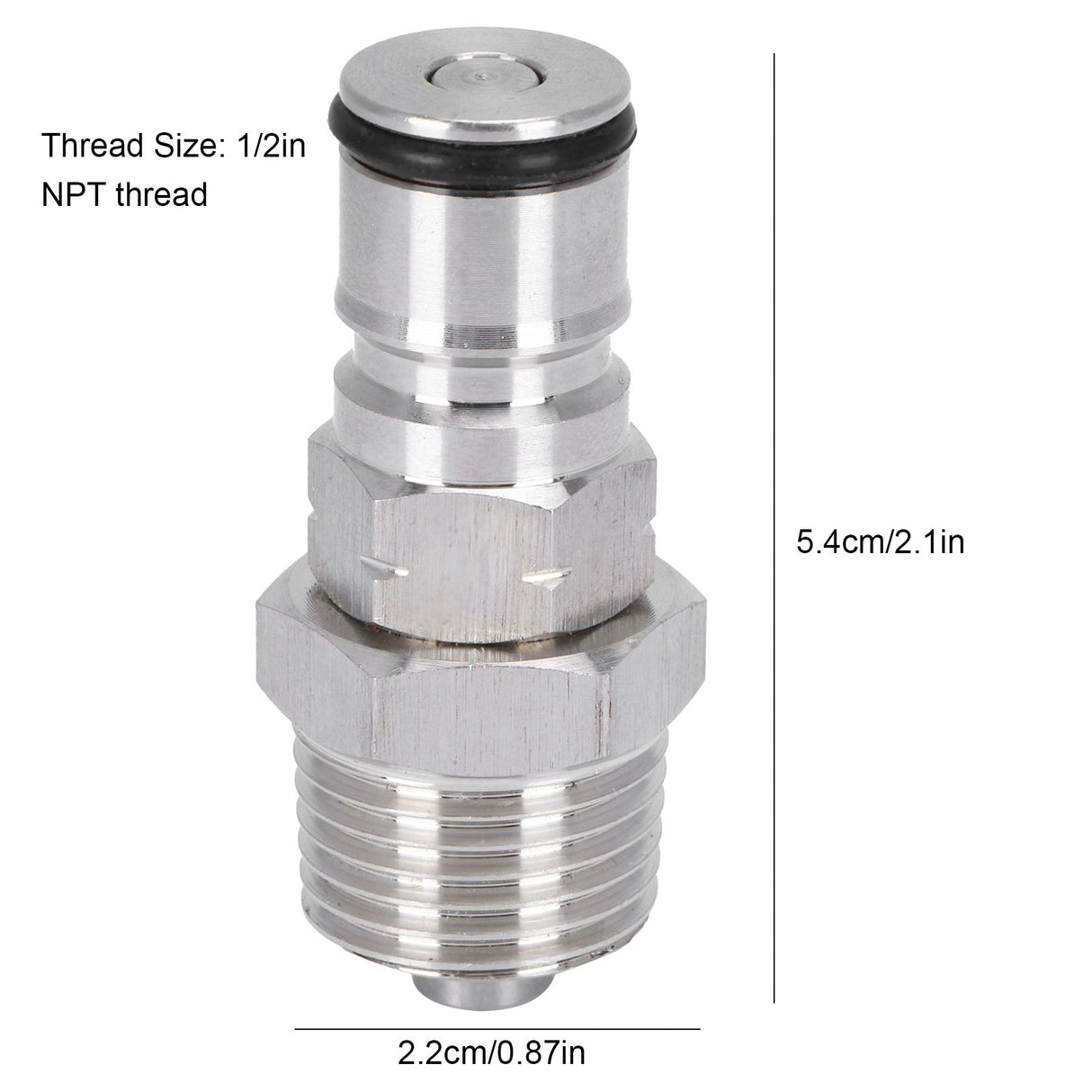 19/32‑18 Ball Lock Post with 1/2in NPT Male Thread Gas Ball Lock Keg Post Adapter for Corny Keg