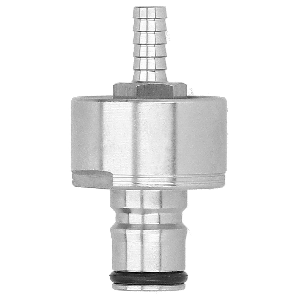 Stainless Steel Carbonation Cap with 5/16in Barb Ball Lock Type Fit Soft PET Bottle Beer Making