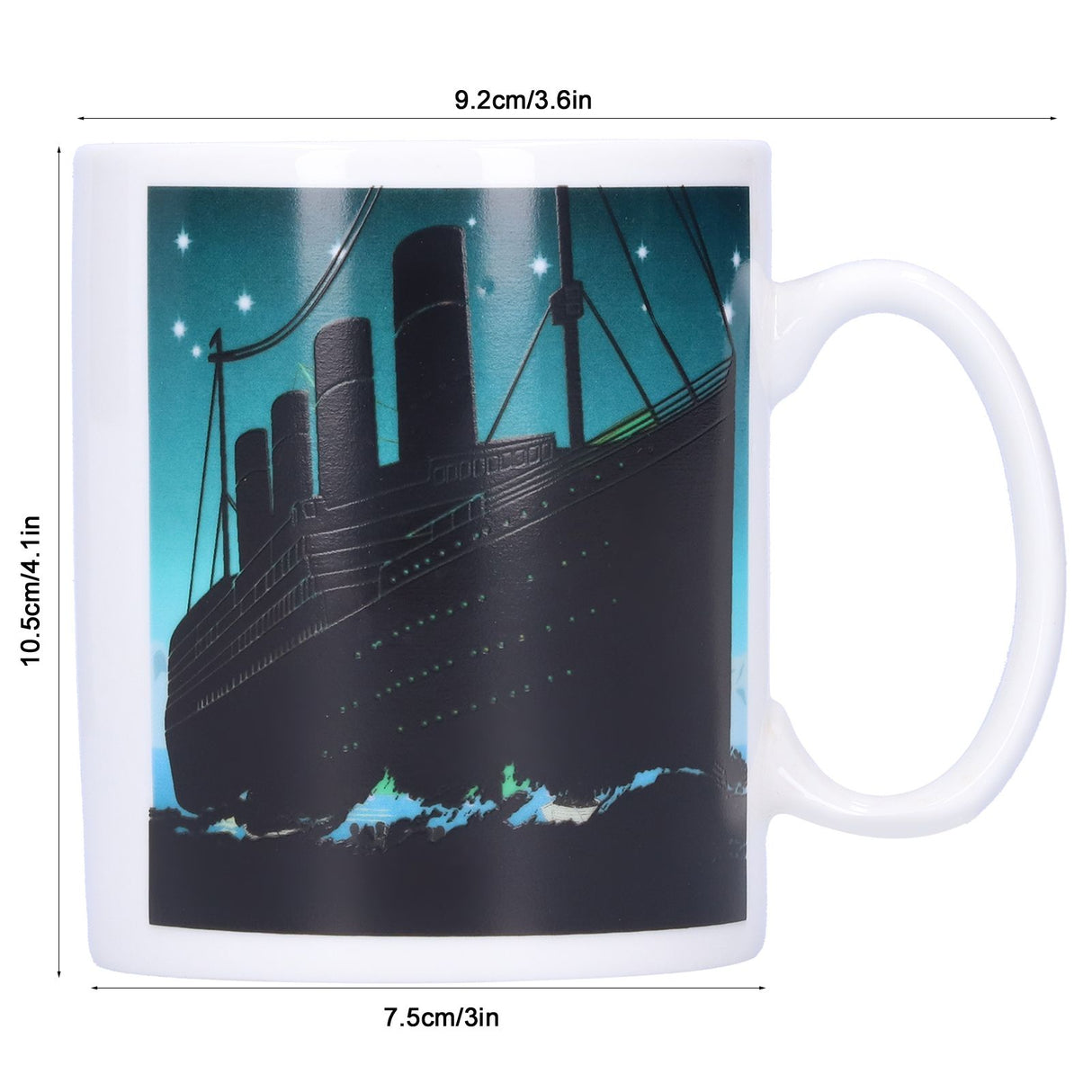 Ceramic Coffee Mug Heat‑Sensitive Color Changing Cup Hot Tea Milk Drinkware for Home Office
