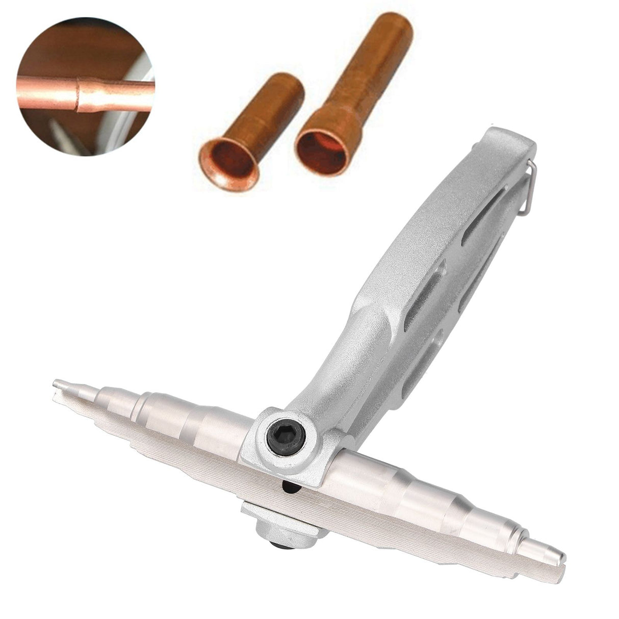 Copper Pipe Expander 6-22mm Air Conditioner Refrigerator Manual Expanding Tool Silver