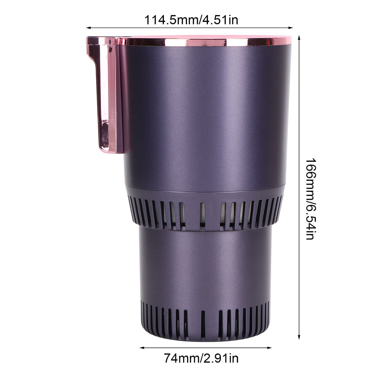 12V Car Cup Cooler Warmer Portable Car Heating Cooling Cup Holder for Home Travel UseRose Gold