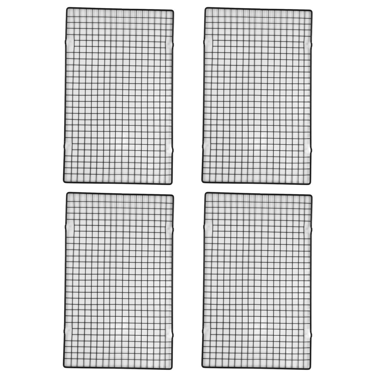 4PCS Barbecue Cooling Rack Stainless Steel Cooling Grid Tray Cake Cookies Baking Rack for Kitchen