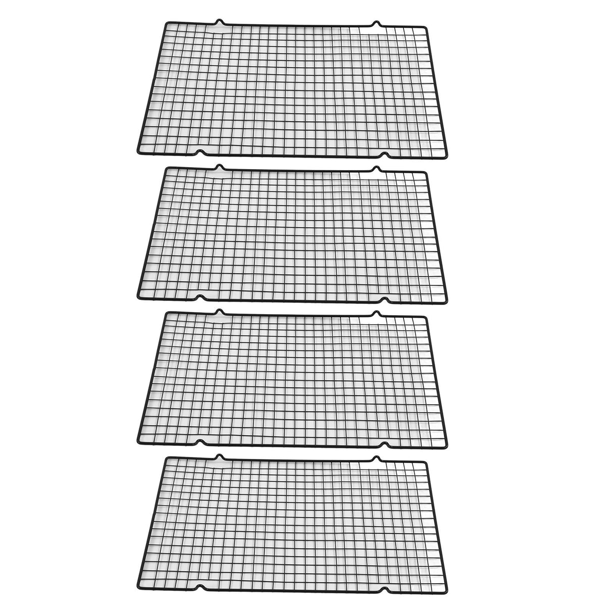 4PCS Barbecue Cooling Rack Stainless Steel Cooling Grid Tray Cake Cookies Baking Rack for Kitchen