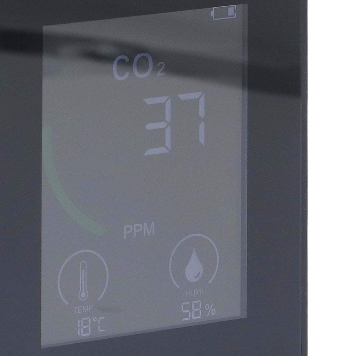 Bluetooth Carbon Dioxide Air Quality Monitor TVOC Tester 60 Day Data Storage Humidity Temperature Meter USB Power SupplyBlack