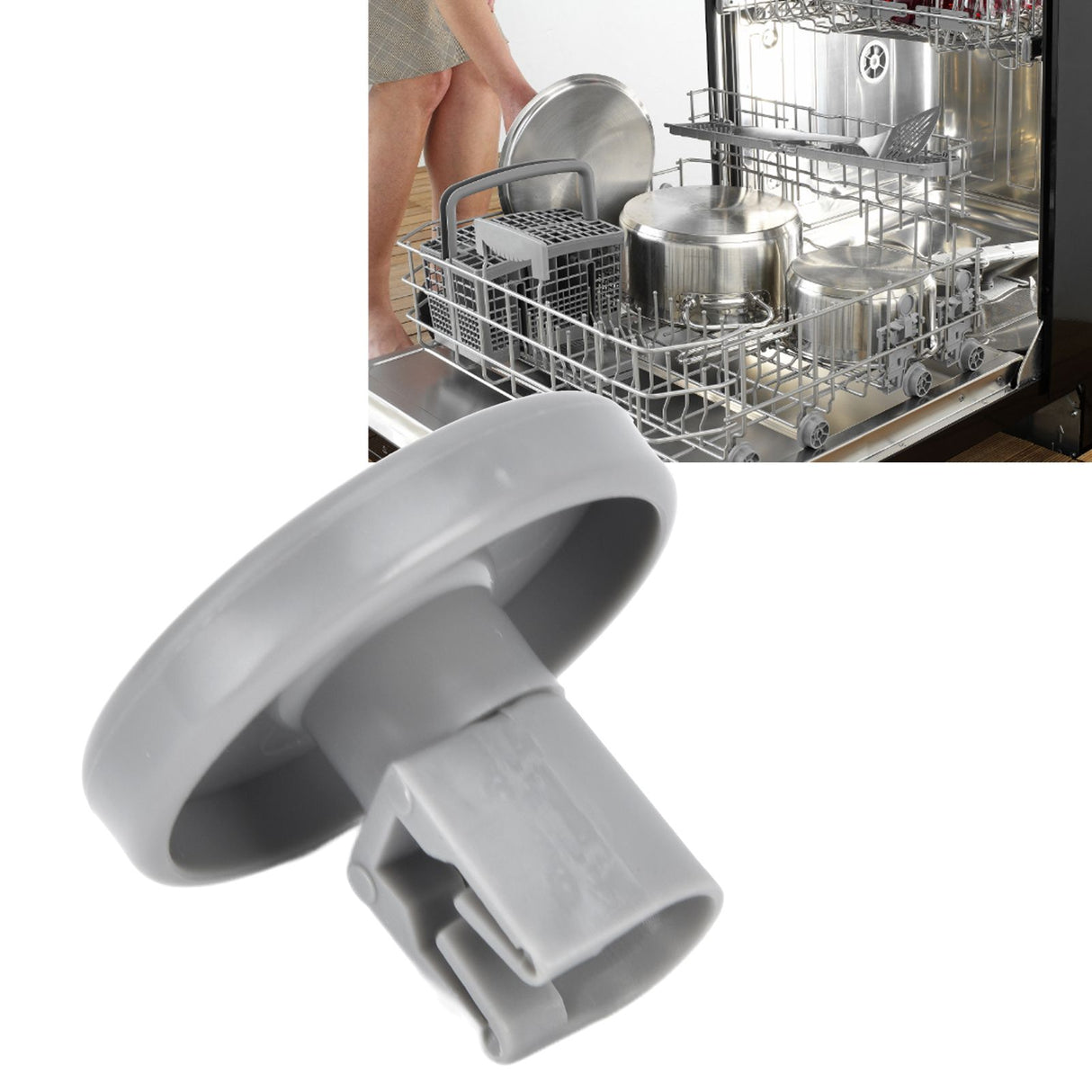 4PCS 40mm Dishwasher Wheel Replacement PP Dishwasher Lower Rack Wheel for AEG Favorit