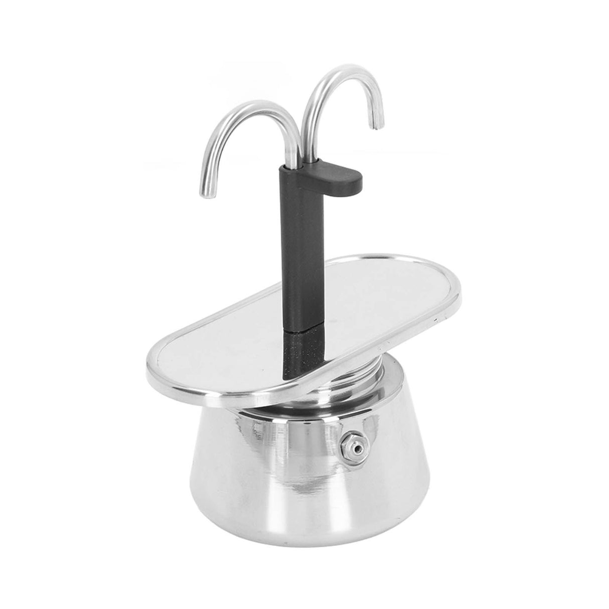 Moka Pot 100ml Dual Pipe Stainless Steel Durable Food Grade Anti Scald Nonslip Thickened Strainer Widely Used Mocha Pot