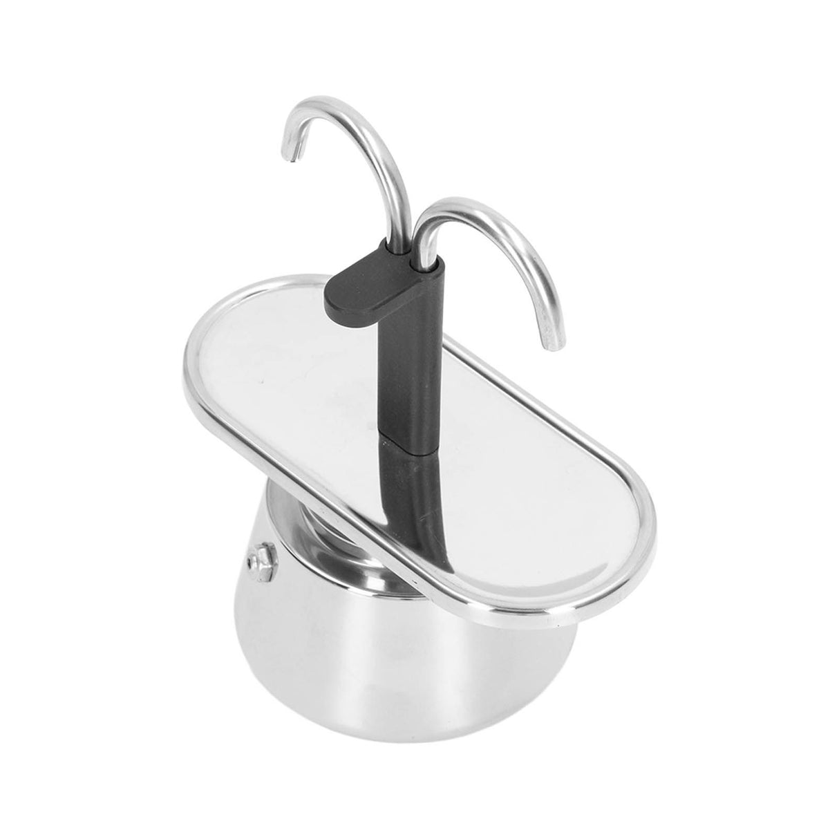 Moka Pot 100ml Dual Pipe Stainless Steel Durable Food Grade Anti Scald Nonslip Thickened Strainer Widely Used Mocha Pot