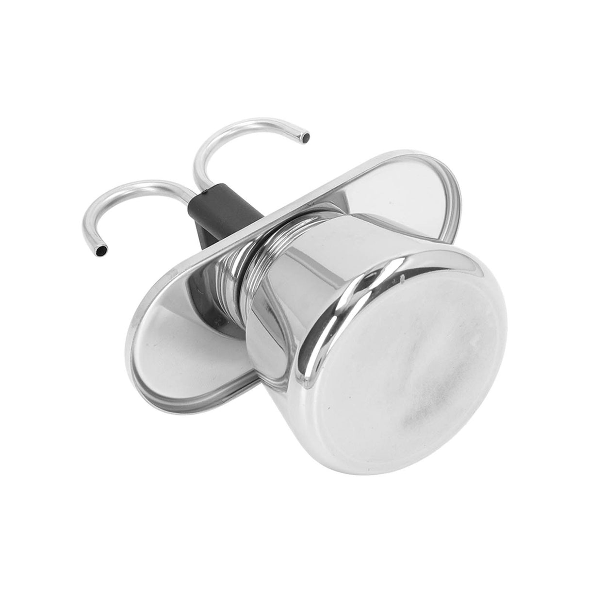 Moka Pot 100ml Dual Pipe Stainless Steel Durable Food Grade Anti Scald Nonslip Thickened Strainer Widely Used Mocha Pot
