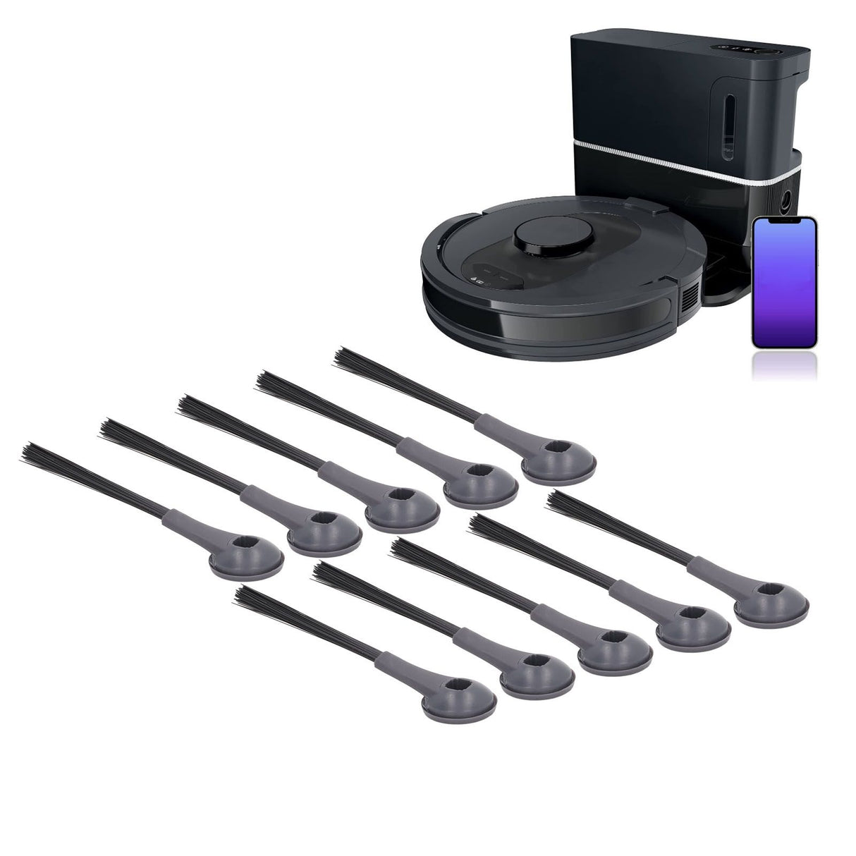 10 Pcs Side Brush Vacuum Cleaner Replacement Spare Parts for Shark AV2501AE AV2502AE Sweeper