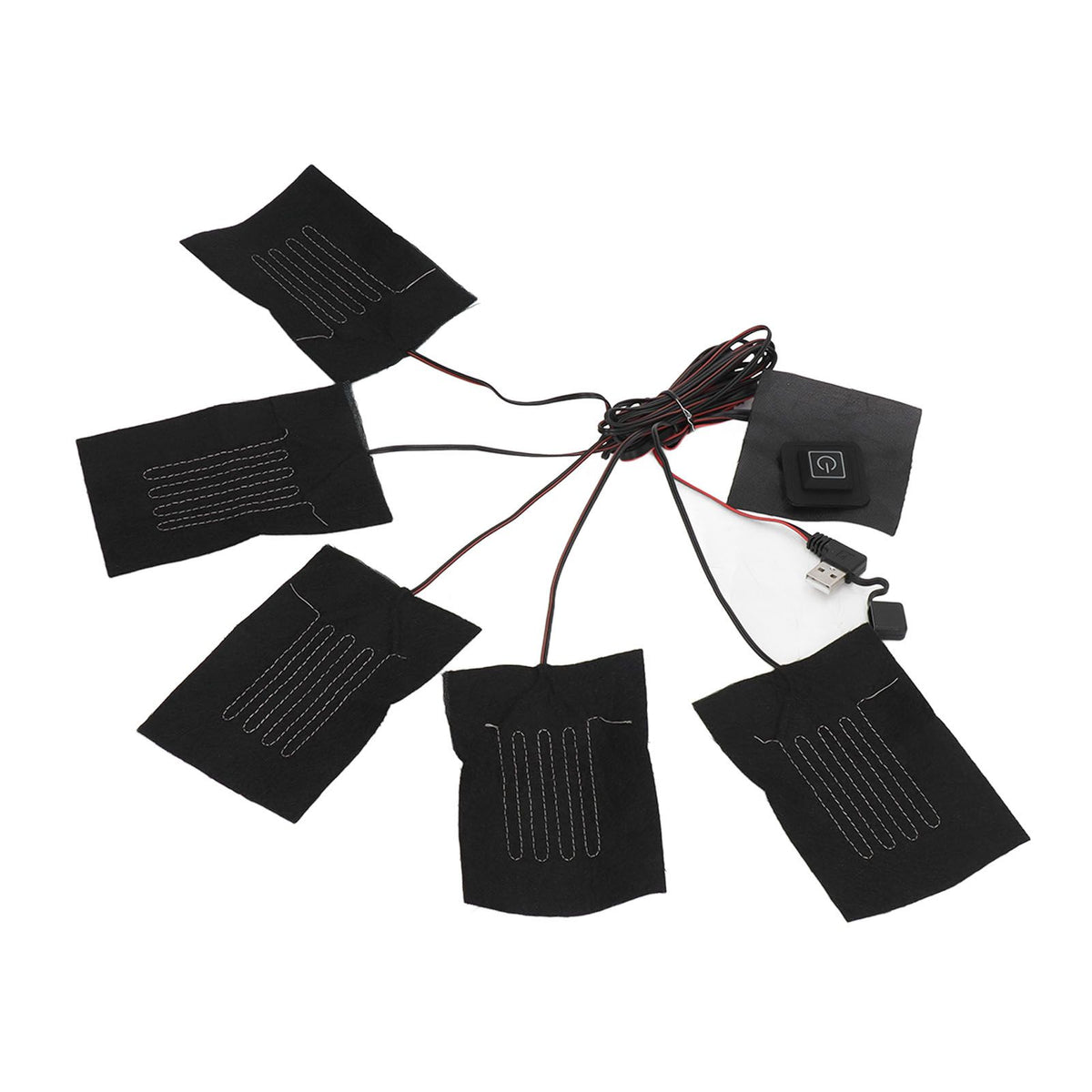 5 in 1 Electric Vest Cloth Heat Pad 3 Gears Temperature Adjustable USB Heating Pad Waterproof Composite Fiber Heater Pad