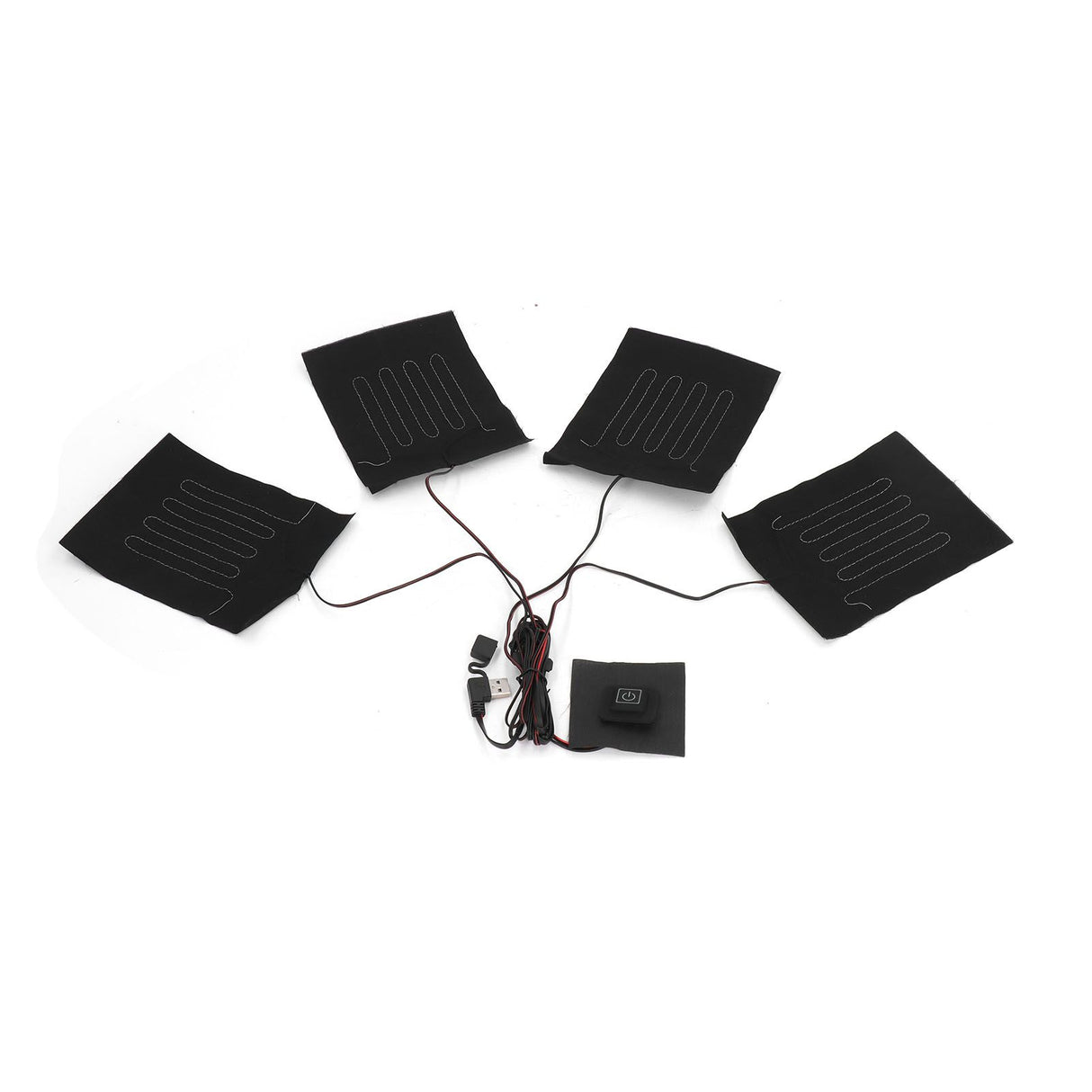 Heating Cloth Heater Waterproof 3 Gears Composite Fiber with Four Pieces USB Powered Clothes Heating Pad for Winter