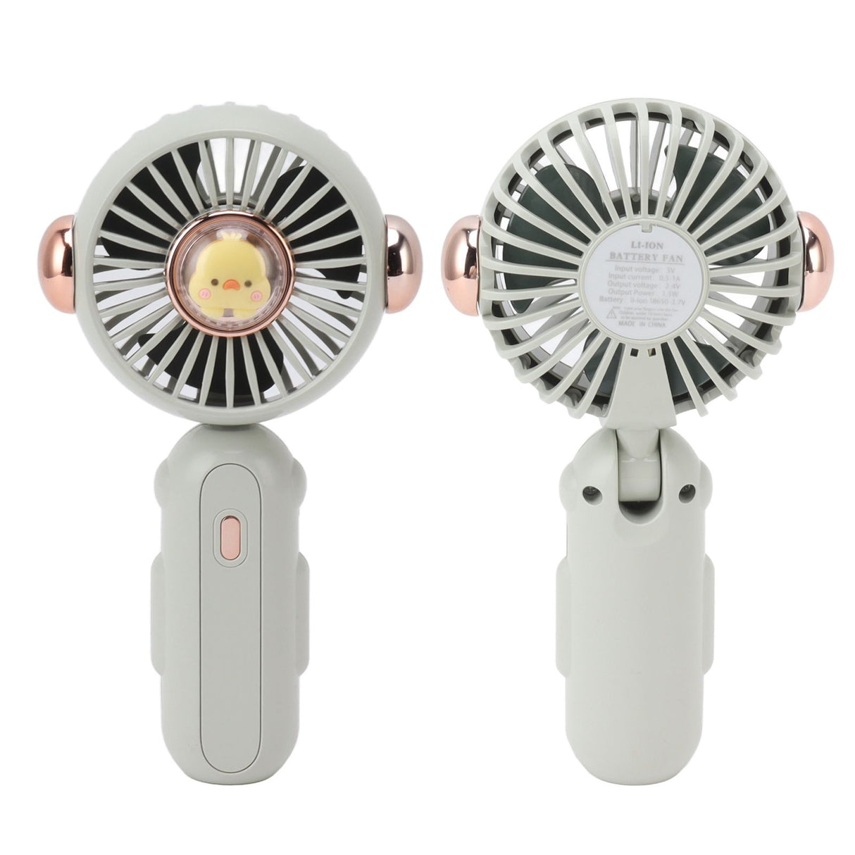 Foldable Mini Fan Cute Lightweight 900mAh Adjustable Low Noise Handheld Fan for Summer Green