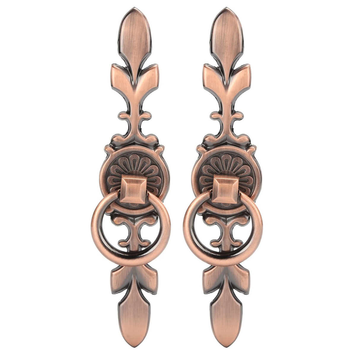 2 Sets Ring Pull Round Single Hole Handles Knob for Kitchen Cabinet Cupboard Door Drawer231 Large Antique Copper