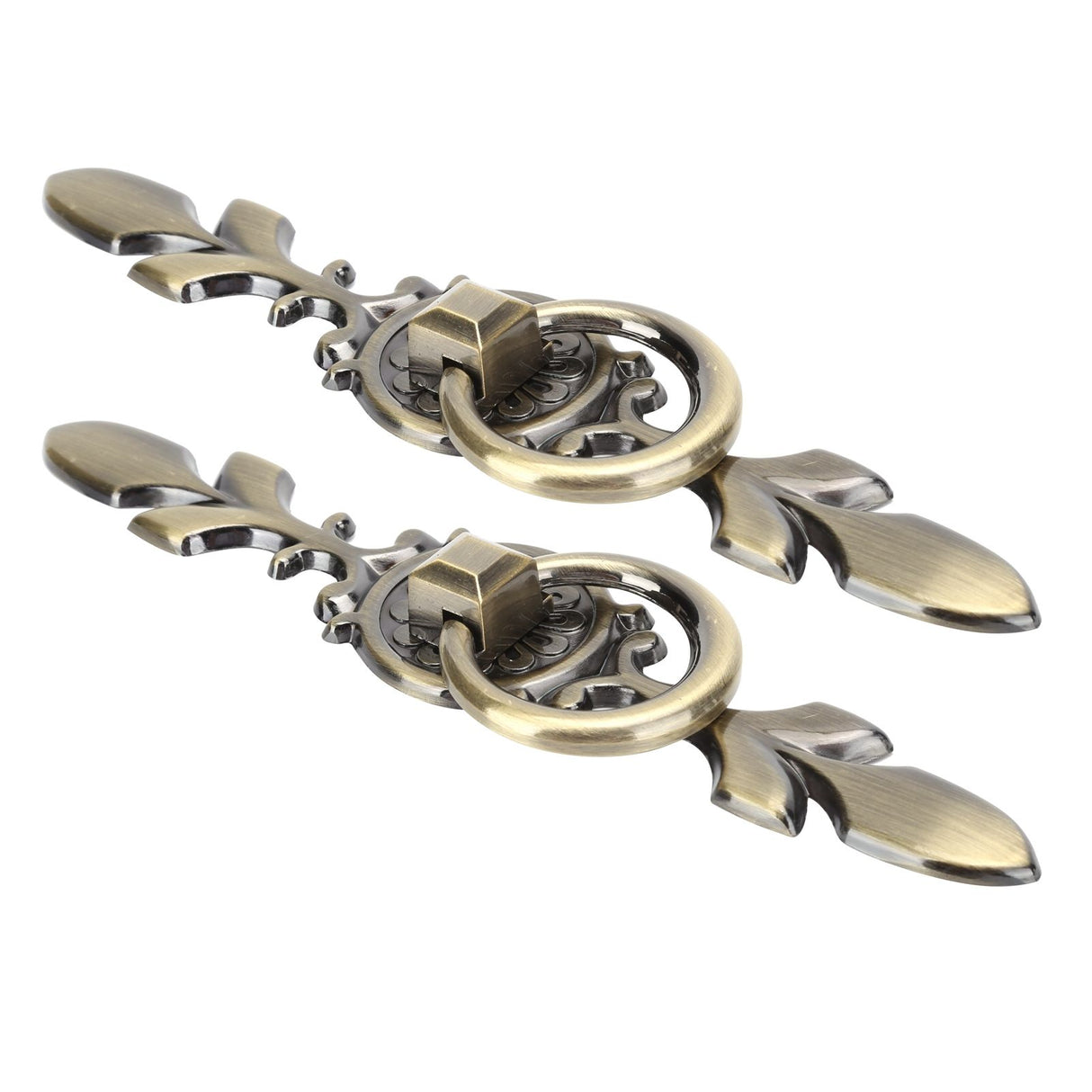 2 Sets Ring Pull Round Single Hole Handles Knob for Kitchen Cabinet Cupboard Door Drawer231 Large Antique Bronze