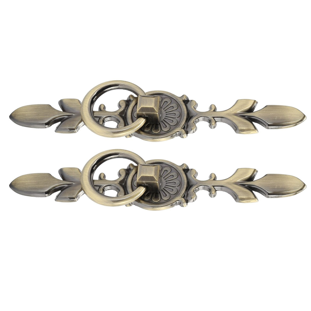2 Sets Ring Pull Round Single Hole Handles Knob for Kitchen Cabinet Cupboard Door Drawer231 Large Antique Bronze